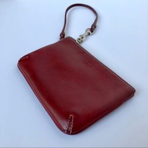 Coach Classic Red Leather Wristlet